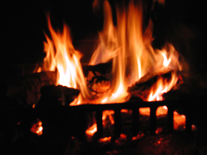 The warming fire in Portland