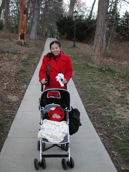 Maya's first truly brisk walk