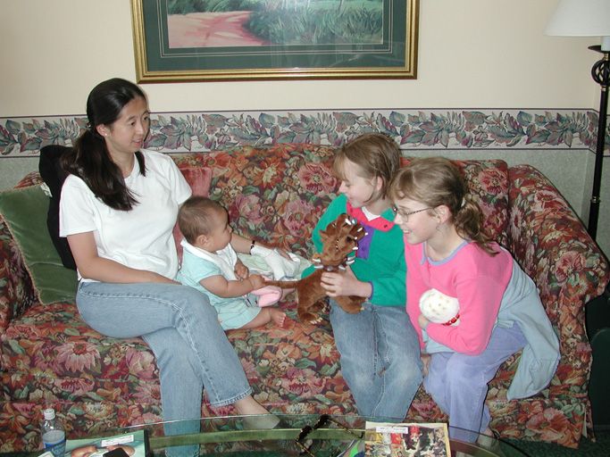 Rebecca, Maya, Fluffy, Laura, Hanna, and Hedwig