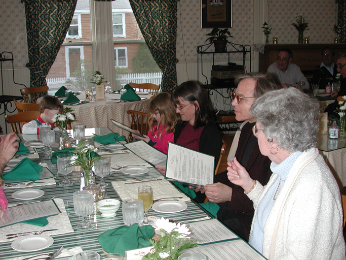 Anniversary dinner (David, Hanna, Susan, Frank, Anne)