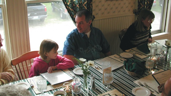 Anniversary dinner (Laura, Andrew, Sandra)