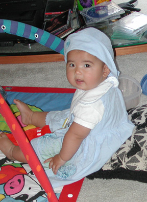 Maya likes being a little French girl