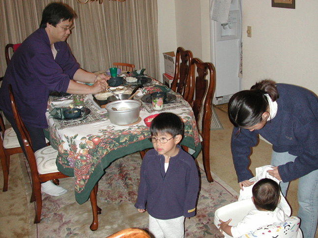 A tasty thanksgiving dinner (Bruce, Austin, Maya, Rebecca)