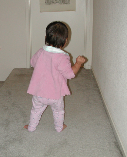 Maya learns to walk -- away