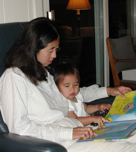A comfortable, well-lit place to read together