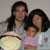 Mark, Maya, and Rebecca celebrate Maya's first birthday