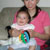 Rebecca and Maya play catch with Mark