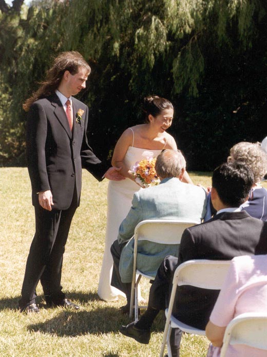 Retrieving the ring: Mark, Rebecca, Howard, Anne